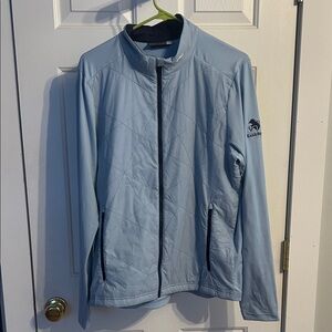 KJUS Retention Jacket Men's Sky Blue logoed arm